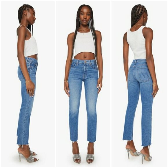 💕MOTHER💕 The Tomcat Ankle Fray Jeans ~ Arigato Mr. Roboto Button Fly 33 NWT - Picture 2 of 16